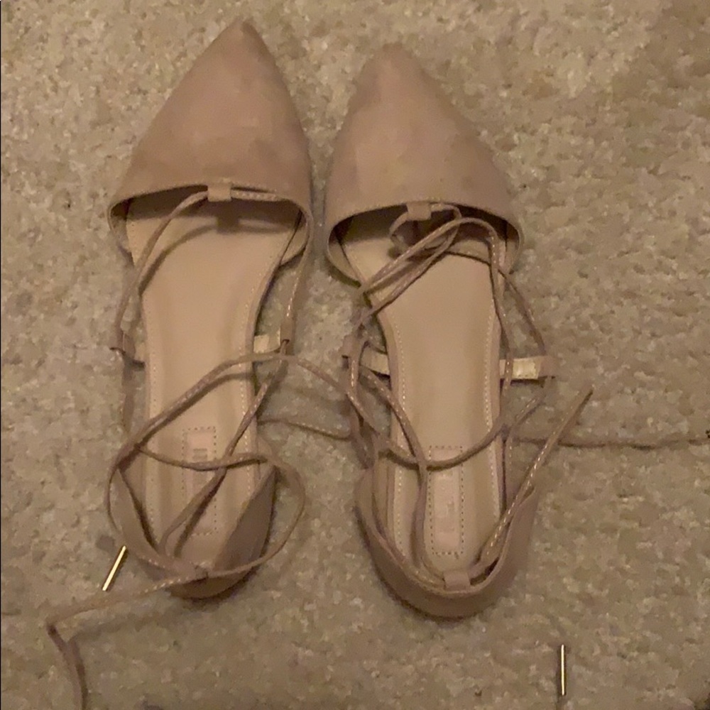 Lace up flats